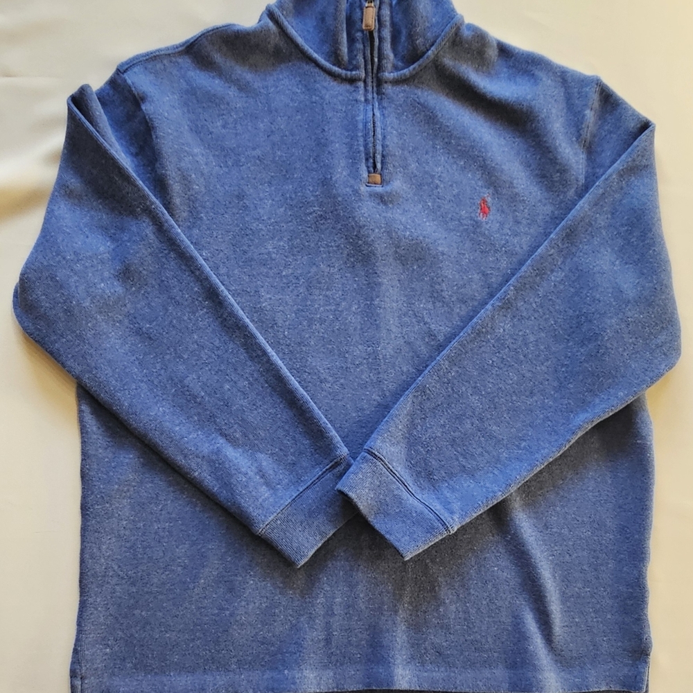 Ralph Lauren Men's Navy Zip-Up Sweater